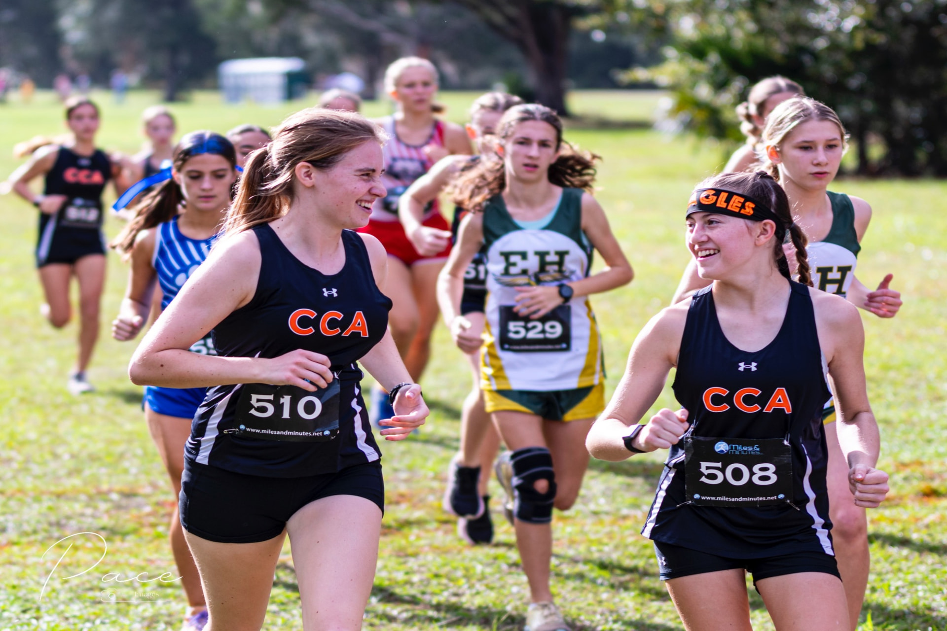 CCA student-athletes running together